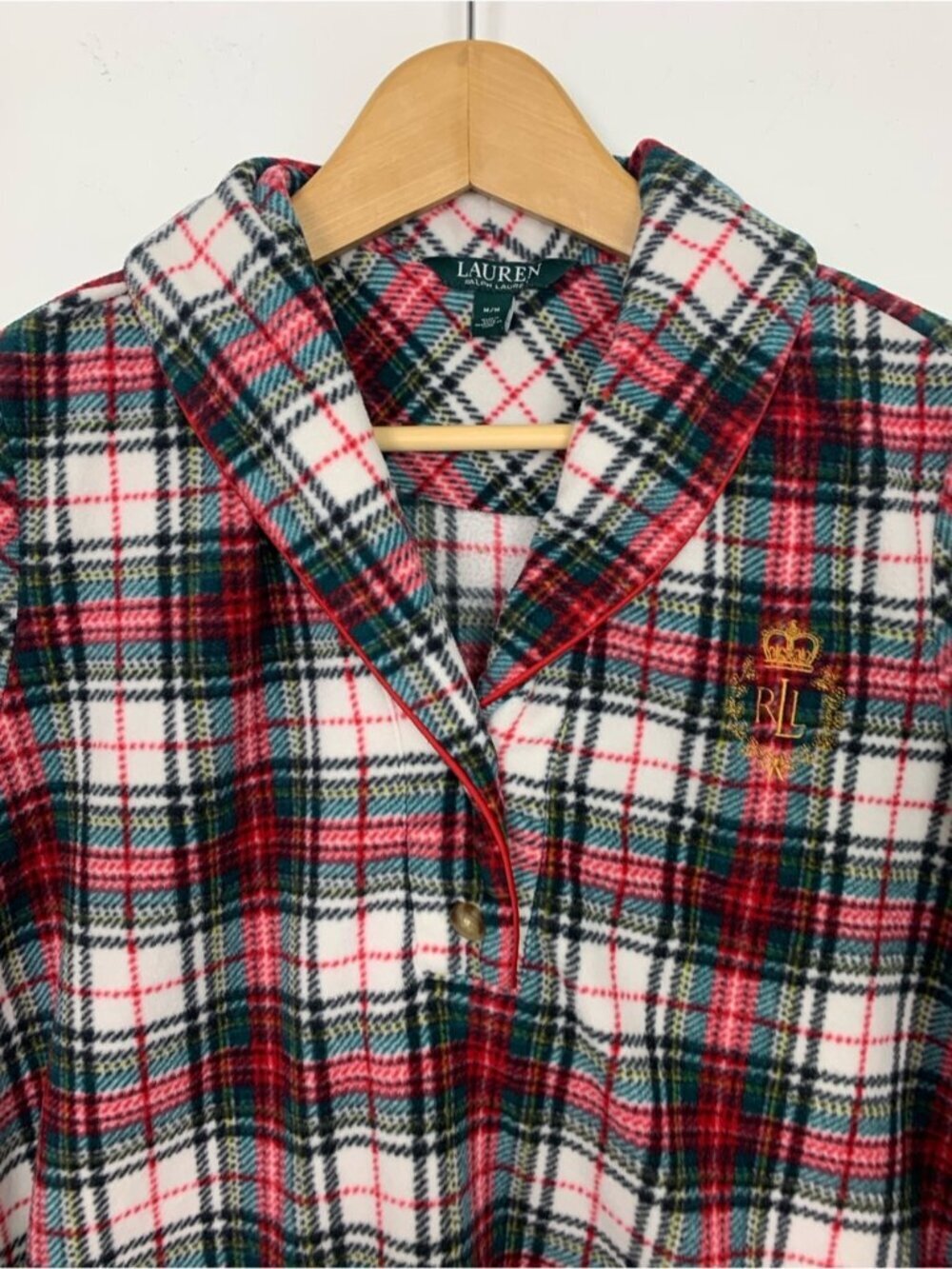 Lauren Ralph Lauren Plaid Sleep Shirt - Picture 3 of 8